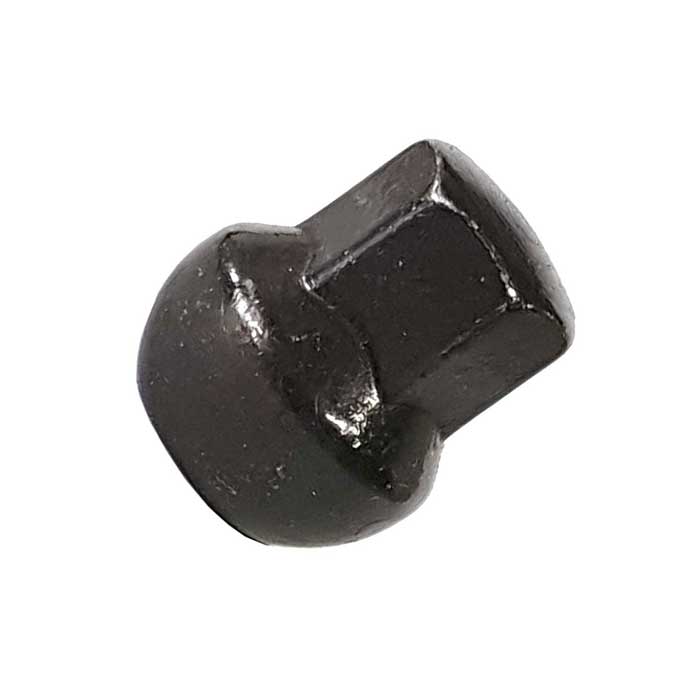 Black wheel nut M14x1,5 spherical collar R14 30mm for VW