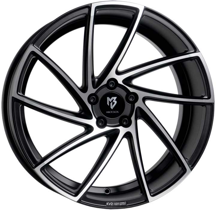 MB Design KV2 8,5x20 ET42 5x112 20 Inch wheel black matt polished