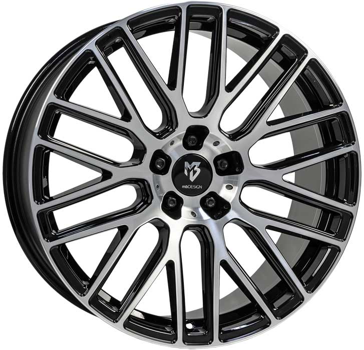 Wheel front MB Design KV4 9x20 ET25 5x112 20 Inch black glossy polish